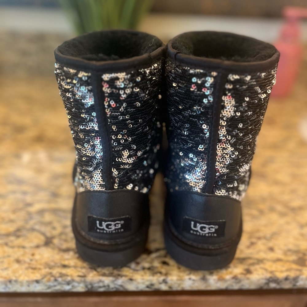UGG black sparkly boots